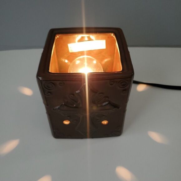 Scentsy Brown Hope Cross Celtic Full Size Electric Candle Wax Warmer Retired - Picture 3 of 11